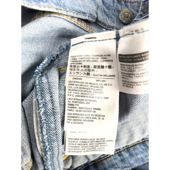 Levi's Denim Trucker Jacket Red Tab Vintage Blue Women's Size Medium Sri Lanka - Picture 12 of 13